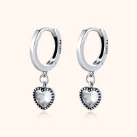 Crystal Heart Earrings - Celina