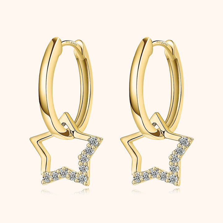 Earrings with Star Pendants - Noëmi