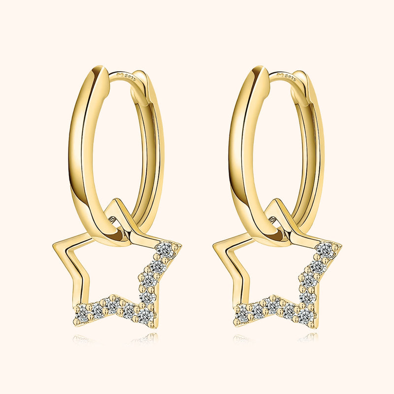 Earrings with Star Pendants - Noëmi