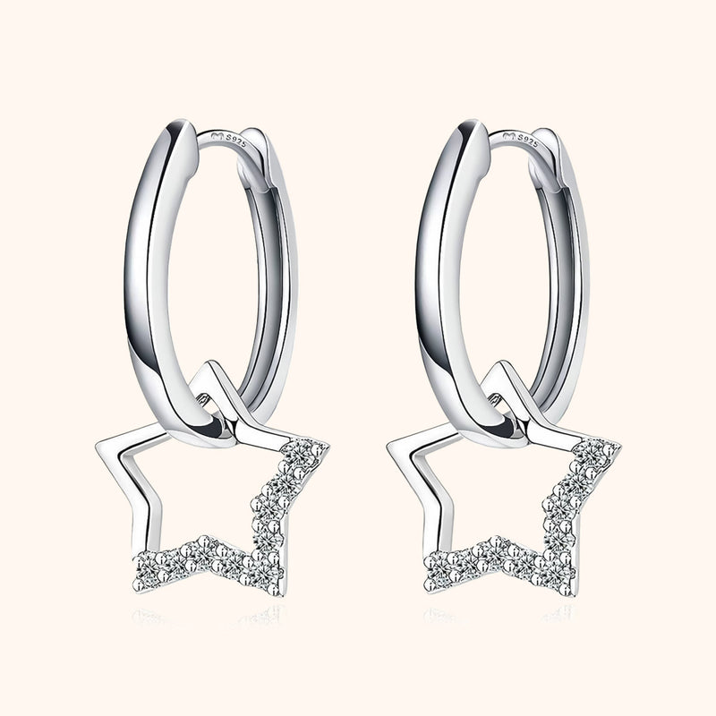 Earrings with Star Pendants - Noëmi