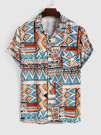 Sommer Women's Shirt with Ethnic Print and Chest Pocket – Nova