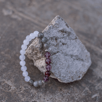 Labradorite, Jade and Amethyst Mala – Seraphine