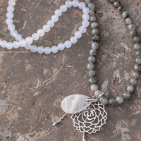 Labradorite, Jade and Amethyst Mala – Seraphine