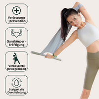 Elastisches Trainingsband mit Griffen & Fußschlaufen – FlexiStretch Trainer