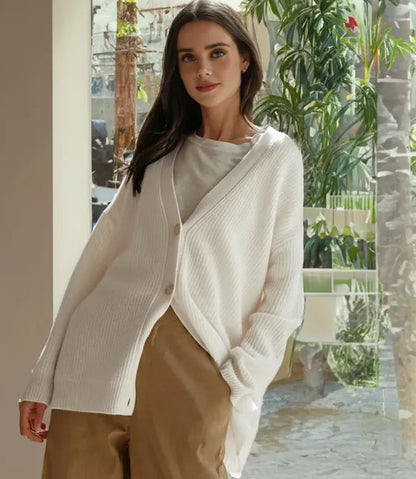 Women's Cashmere Vest with V-Neck – Sylvie