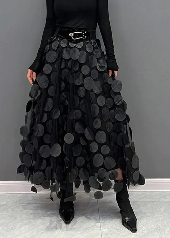 Skirt with Polka Dots and Flowing Cut – Fleur