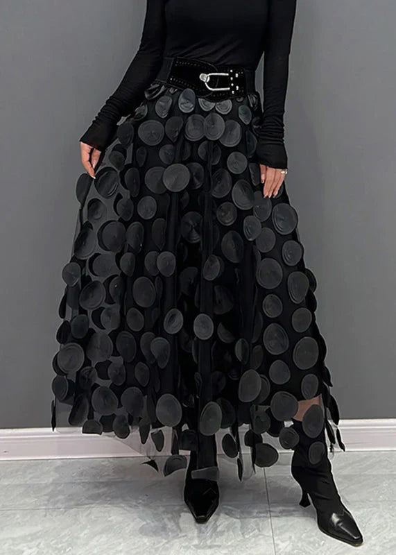 Skirt with Polka Dots and Flowing Cut – Fleur