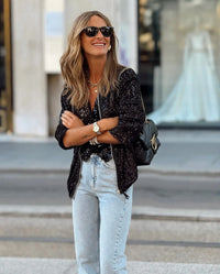 Trendy dame palietter blazer til forår og events – Soraya