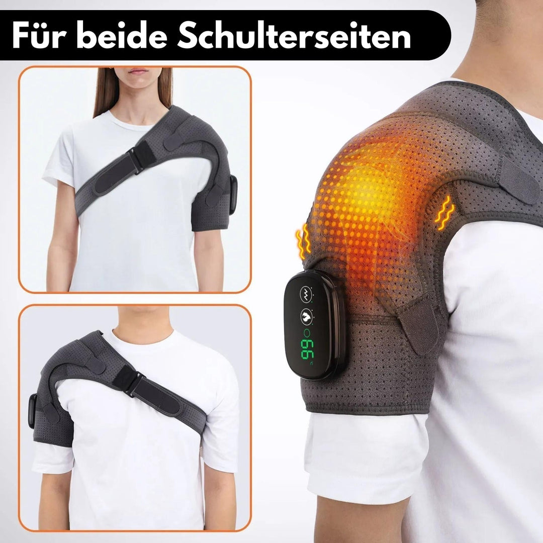 Bærbar skuldermassasjeapparat med varmebehandling – ThermoFlex Pro