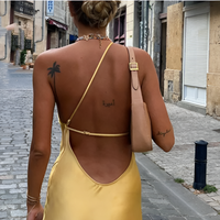 Vestido de verano amarillo con espalda descubierta – Noëlle