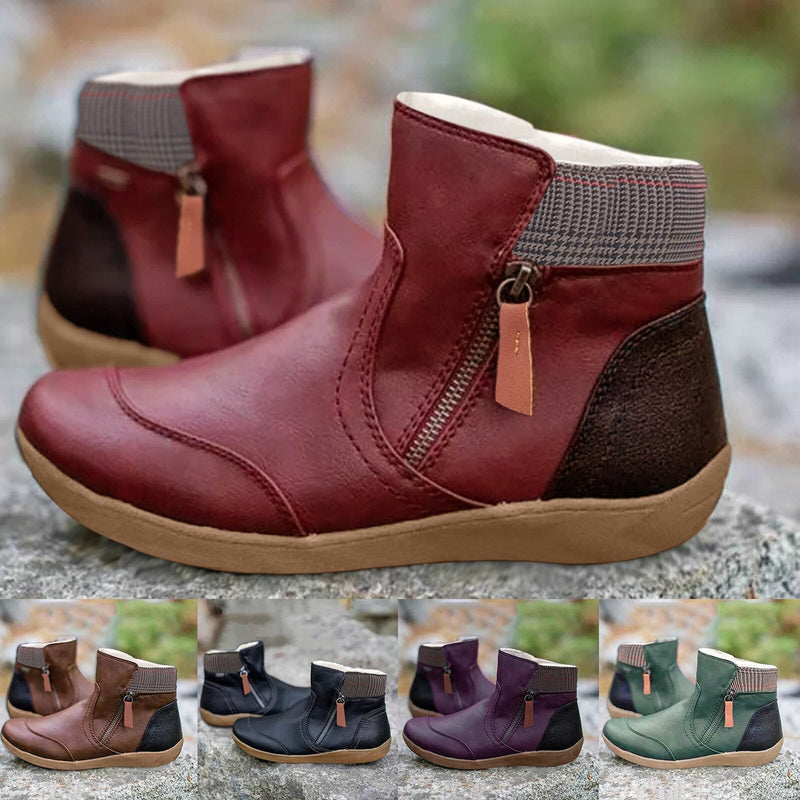 Solid Color Ankle Boots - WarmStep