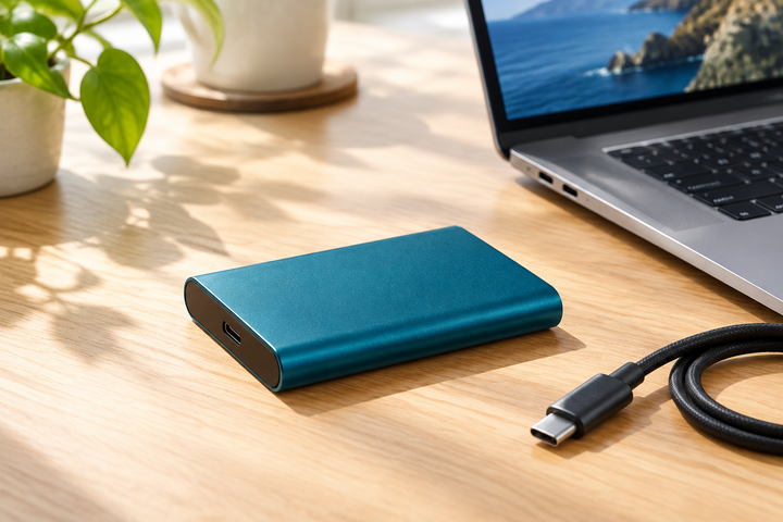 Ekstern 2-TB-SSD med USB-C og høj hastighed