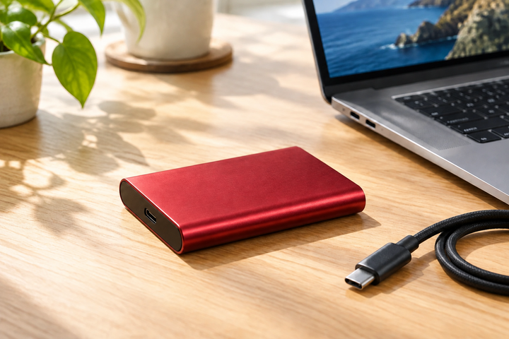 External 2-TB SSD with USB-C and high-speed