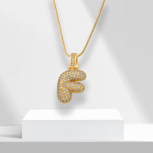 Bubble Letter Chain with Pendant - LuxeLette
