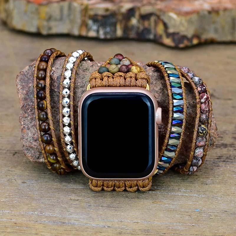 Tiger Eye Strengthening Apple Watch Band - Orion