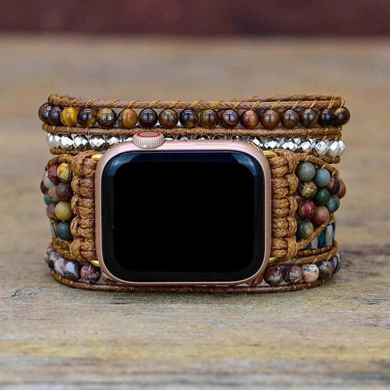 Tiger Eye Strengthening Apple Watch Band - Orion
