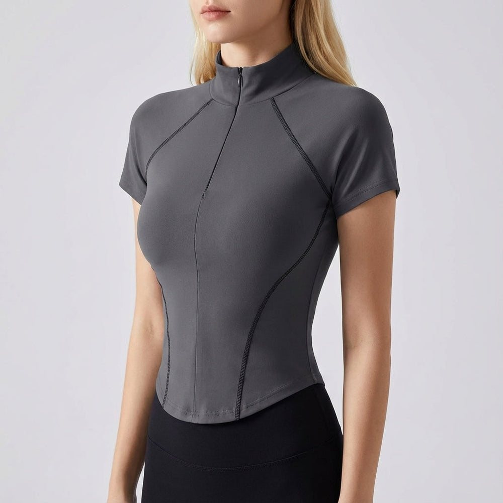 Figurnaher Trainingsoberteil Aus Stretch - Donna