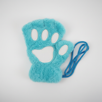 Fingerlose Plüschige Pfotenhandschuhe - PawFluff