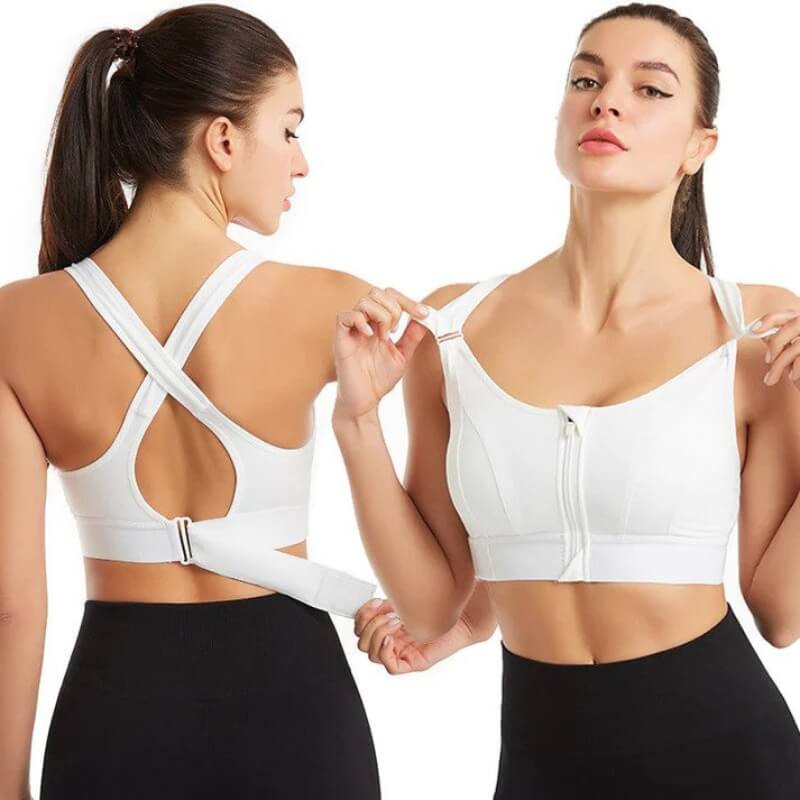 Sports Bra with Zipper & Strong Support – Mira