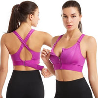 Sports Bra with Zipper & Strong Support – Mira