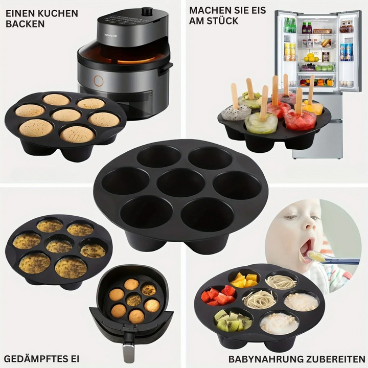 Silikon-Backform für Mikrowelle und Airfryer - FlexiBake