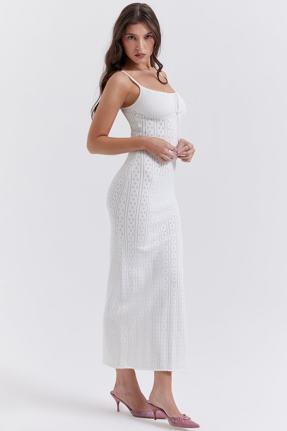 Hvide hæklede boho-sommerkjoler – Lyra