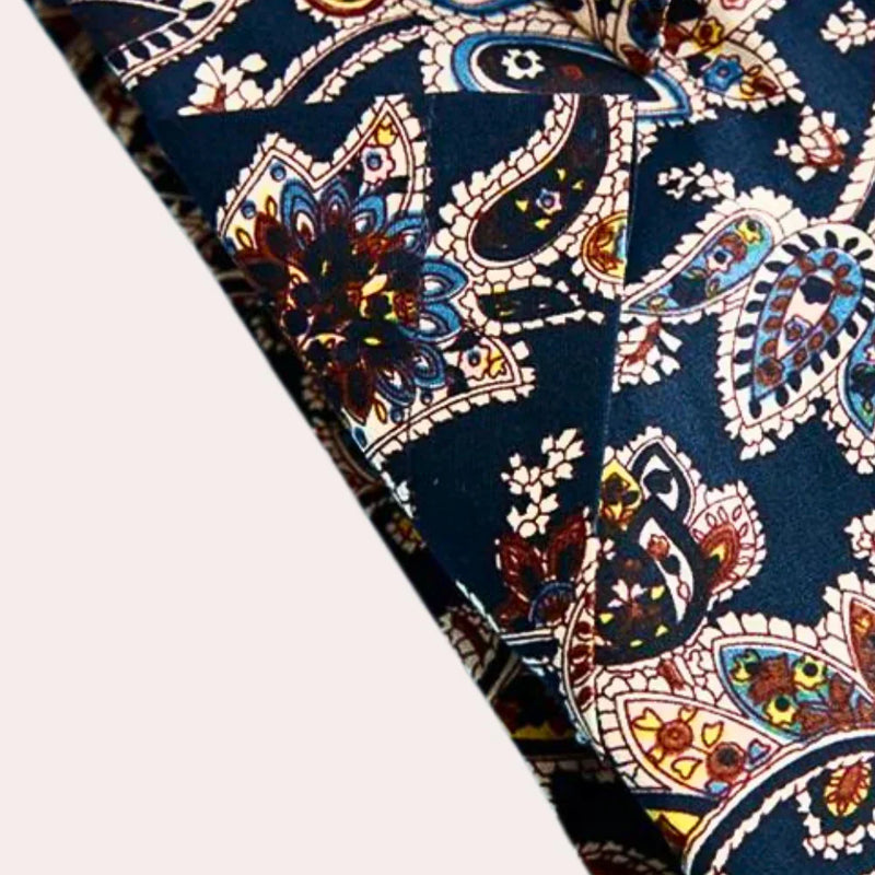Men's shirt with floral pattern and short sleeves – Florado