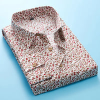 Men's shirt with floral pattern and short sleeves – Florado