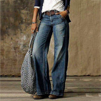 Stylish Wide-Leg Denim Pants - NovaDenim