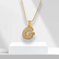 Bubble Letter Chain with Pendant - LuxeLette