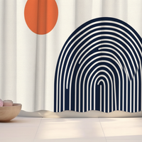 Geometrischer Polyester Duschvorhang - Circlify