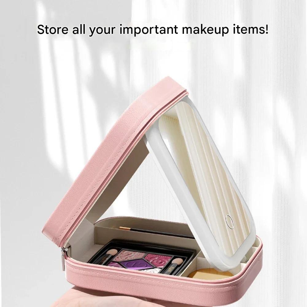 Kompakt oplyst make-up organizer til rejser - Liora