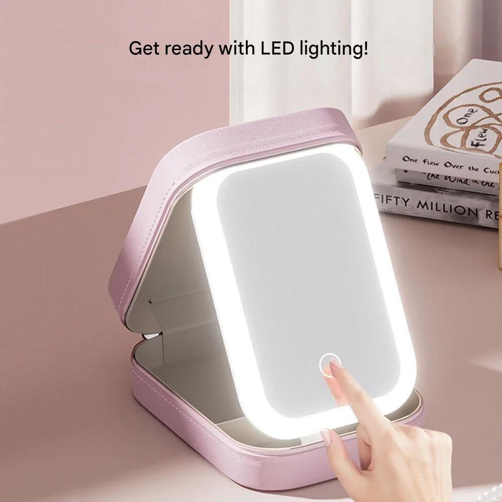 Kompakt oplyst make-up organizer til rejser - Liora