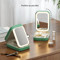 Kompakt oplyst make-up organizer til rejser - Liora