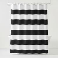 Gestreifter Textil Duschvorhang - WavePanel