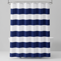 Gestreifter Textil Duschvorhang - WavePanel