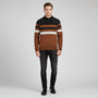Gestreiftes Herbstvest - WarmKnit