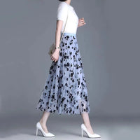 Trendy Mesh Midi-Rock - Fiona