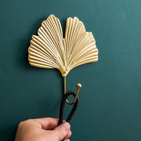 Goldfarbener Gusseisen Wandhaken - Leafora
