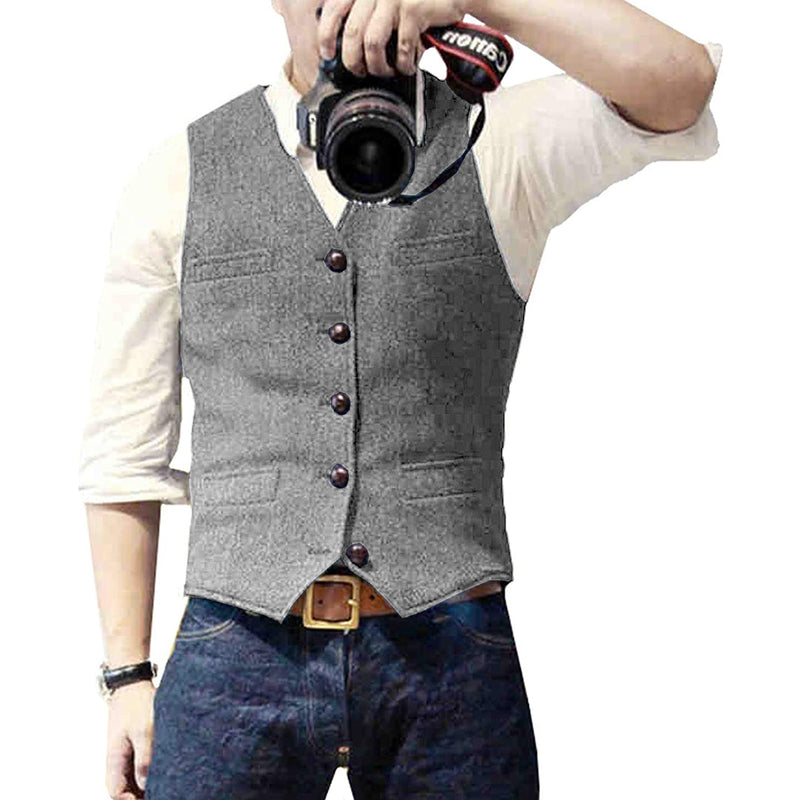Stilfuld denimvest til herrer - Mason