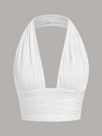Deep-cut tank top with open back – Liora