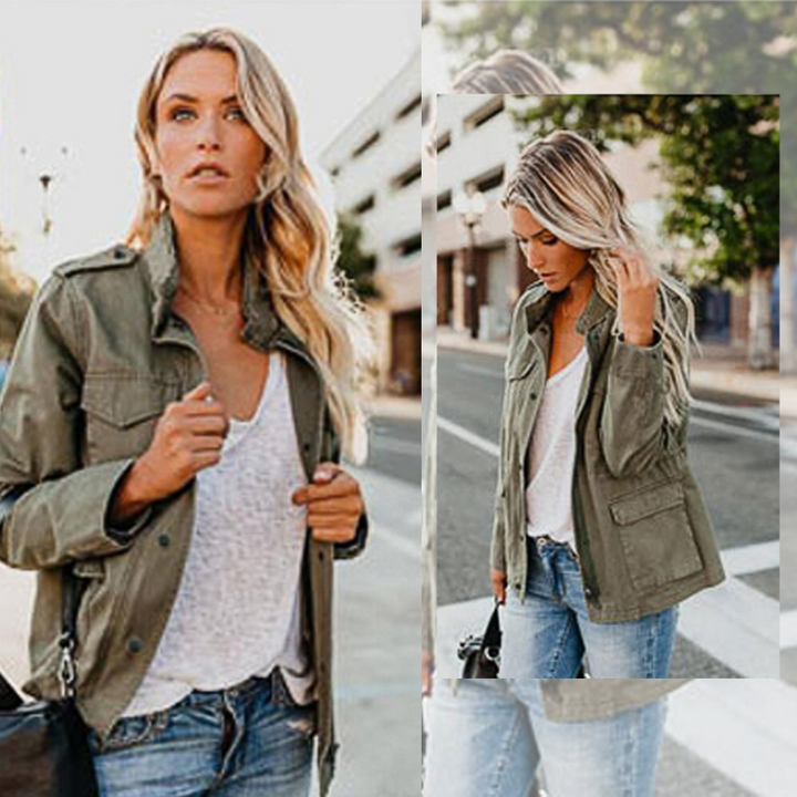 Damen Übergangsjacke leicht mit Reißverschluss & Taschen – Selvara