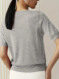 Frühjahrs-Pullover mit kurzen Ärmeln – Mira