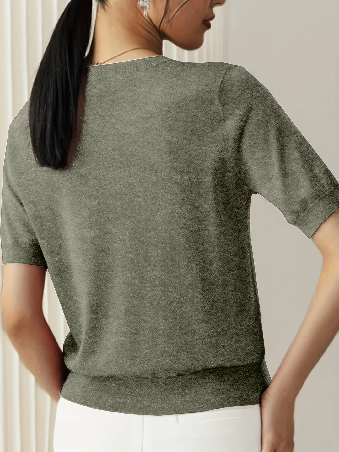 Frühjahrs-Pullover mit kurzen Ärmeln – Mira