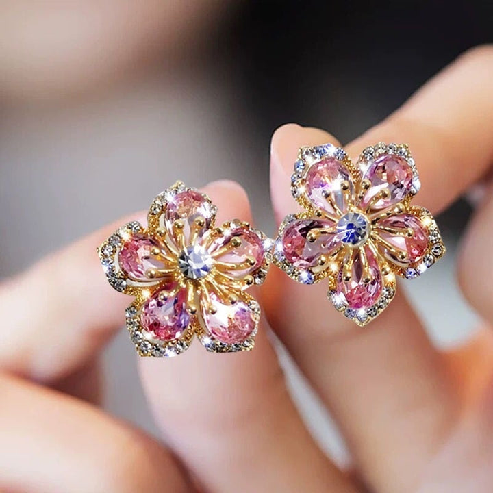 Sterling zirkonia regnbueøreringe - Jasmin