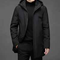 Classic down jacket with hood – Victor