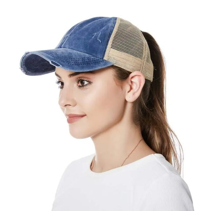 Cap with Braid Opening & Mesh Design – Buy 1, Get 1 Free – Liora