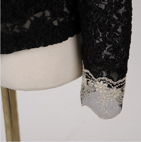 Women's blouse with autumnal embroidered lace – Elisabeth