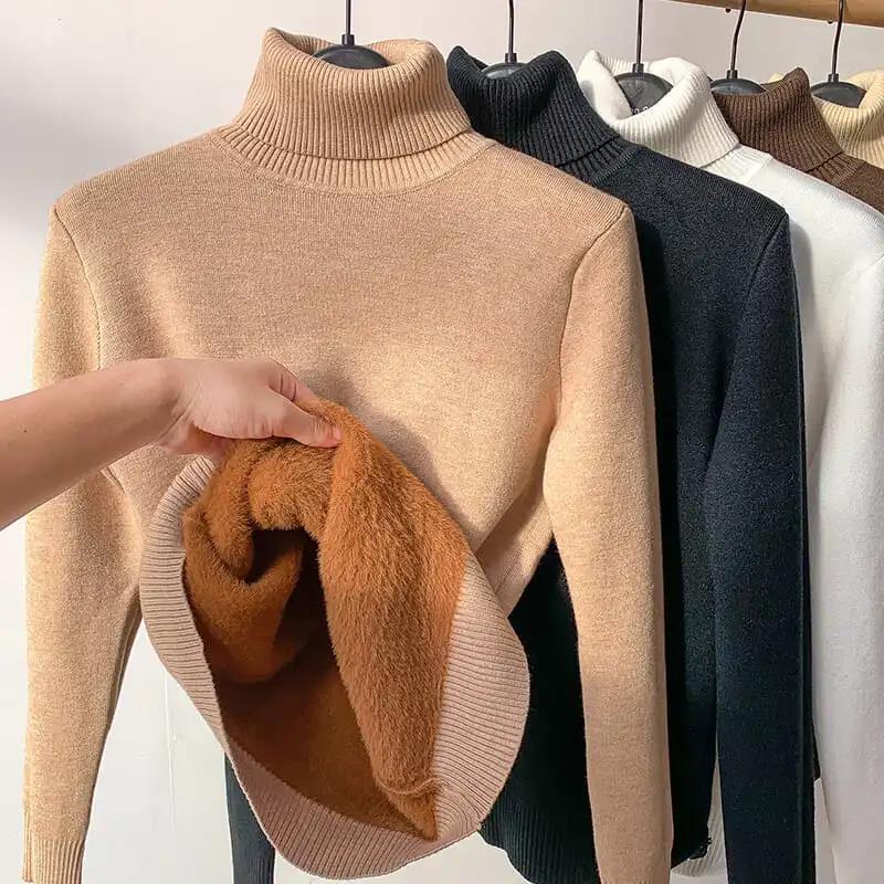 Winter Fleece Knit Sweater – Evelyne