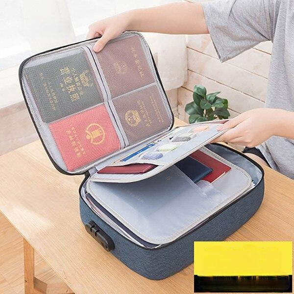 Lockable Waterproof Document Storage Box – Buy 1, Get 1 FREE Multi-layer Travel Case